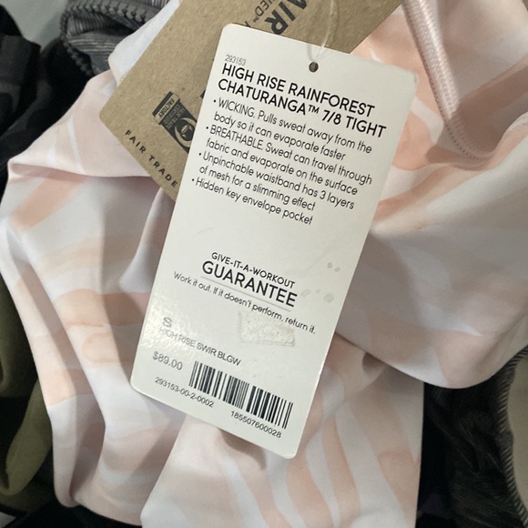 Athleta NWT High rise rainforest chaturanga 7/8 tight NEW - Picture 10 of 10